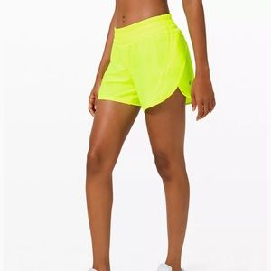 ISO Lululemon Track That Short in Highlight Yellow